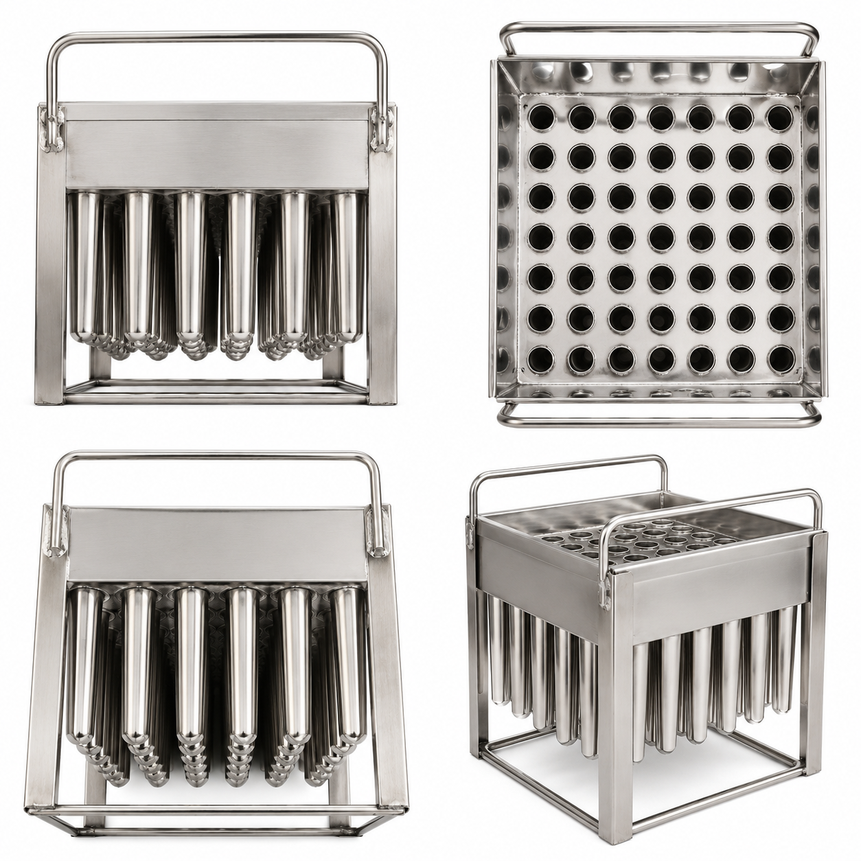 KVT Industrial Grade Stainless Steel Ice Cream Production Mould Tray Array