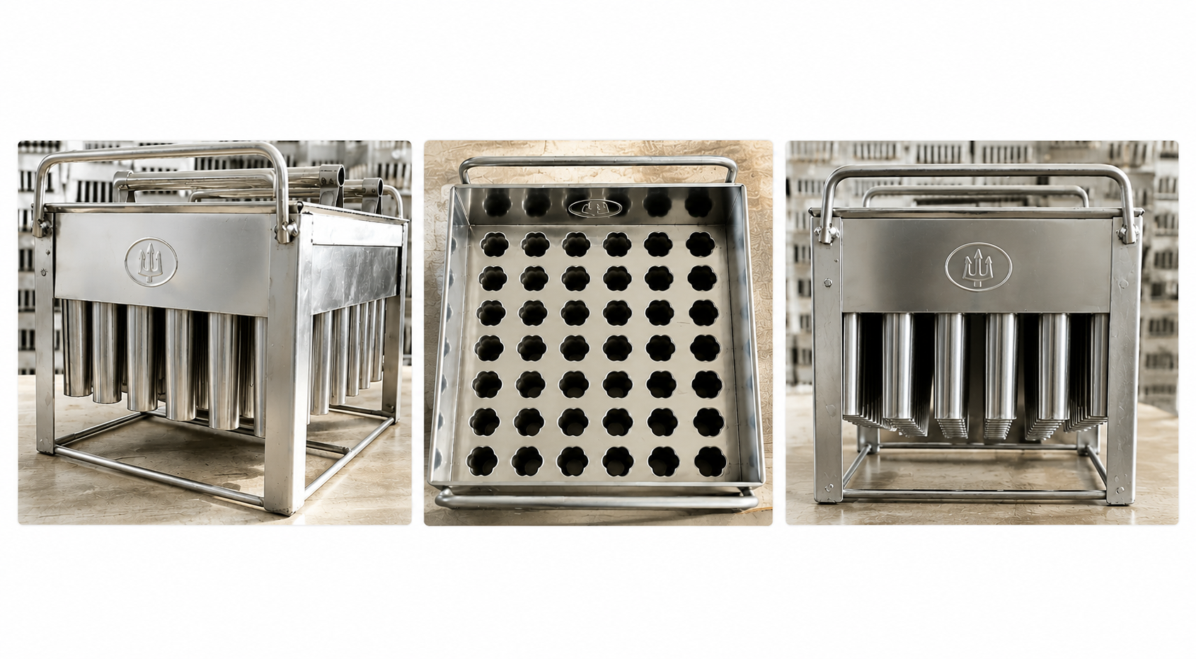 Linear Layout Mirror Finish High-Grade Stainless Steel Component Units